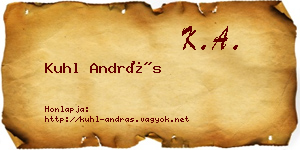 Kuhl András névjegykártya